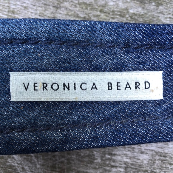 New NWOT Veronica Beard Davina Denim Wooden Heel Clog Sandals Eclipse 6M $330 - Picture 14 of 15